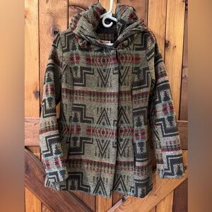 Mossimo hooded Aztec print peacoat